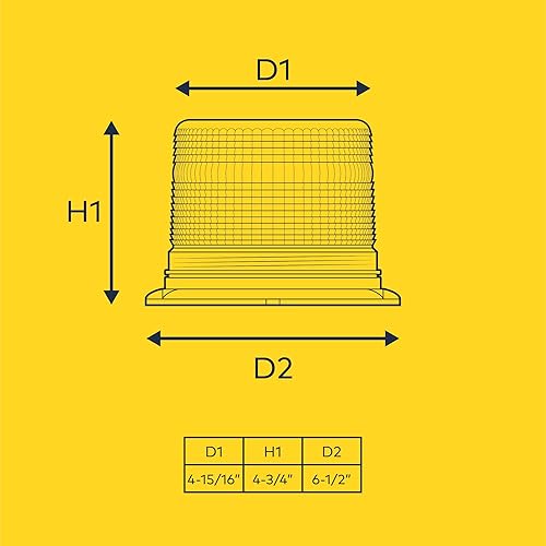 Miniatura 8 de LAMPHUS AURA 5.5" SAE Clase 1LED de 12W luz estroboscópica de emergencia Advertencia luz testigo para remolque construcción camiones Vehículos de
