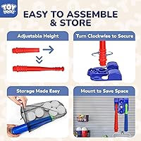 Vista 4 de TOY Life Juego de Tball para Niños de 3-5 y 5-8 Tball para Niños de 5-8 Bat de Tee para Niños Pequeños Set de Bate de Béisbol para Niños de 3-5