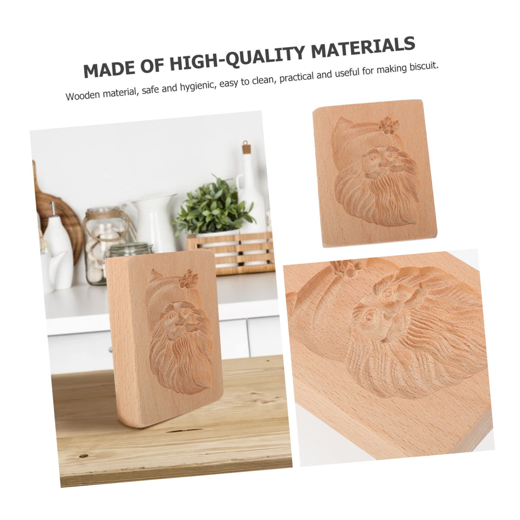 TOPBATHY 3piezas Molde De Galletas De Jengibre De Madera Para Herramienta De Cocina Navideña Para Hacer Galletas De Navidad