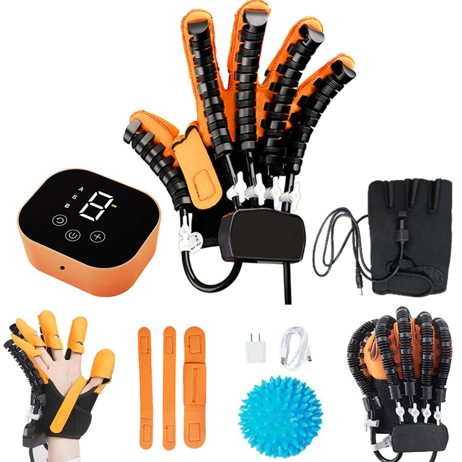 CBPTTM Upgraded Rehabilitation Robot Gloves, Electric Hand Function Trainer, Finger Recovery Exerciser for Stroke Hemiplegia, Cerebral Palsy and Arthritis Patients right S