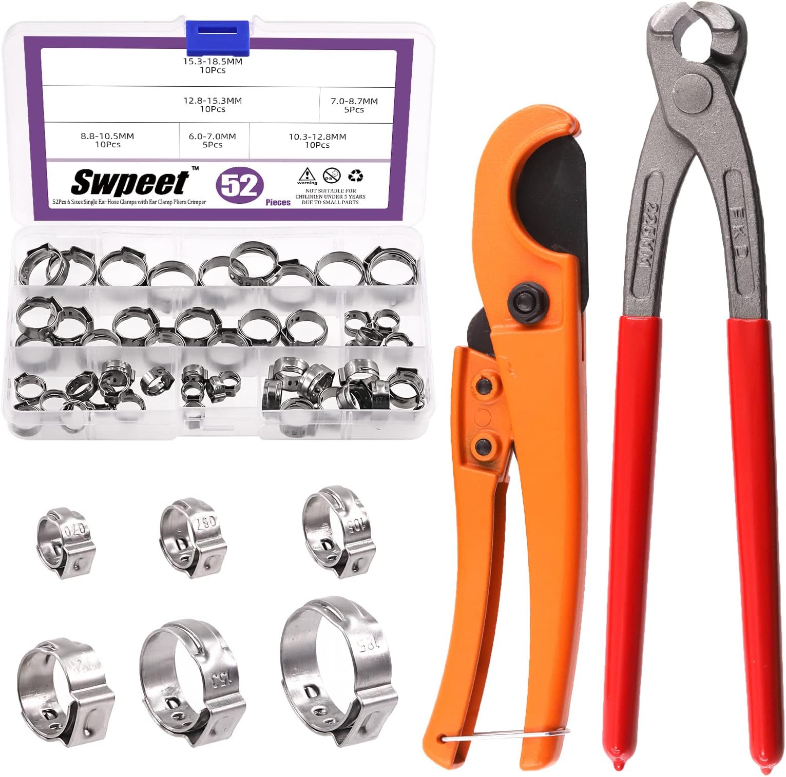 Stainless Steel Single Ear Hose Clamps