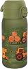 ION8 Kids Water Bottle,350 ml12 oz, Leak Proof, Easy to Open, Secure Lock, Dishwasher Safe, BPA Free, Carry Handle, Hygienic Flip Cover, Easy Clean, Odour Free, Carbon Neutral, Green,Farming Machines
