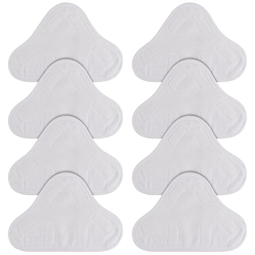Sgizoku Microfiber Steam Mop Pad Replacement Compatible with H2O H20 Mop X5 Steam Steam Cleaners Washable & Reusable - 8 Pack