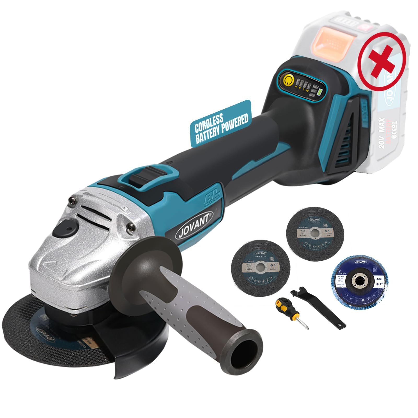 Amoladora angular inalámbrica eléctrica de 8500 RPM para corte afilar pulir y eliminar el óxido