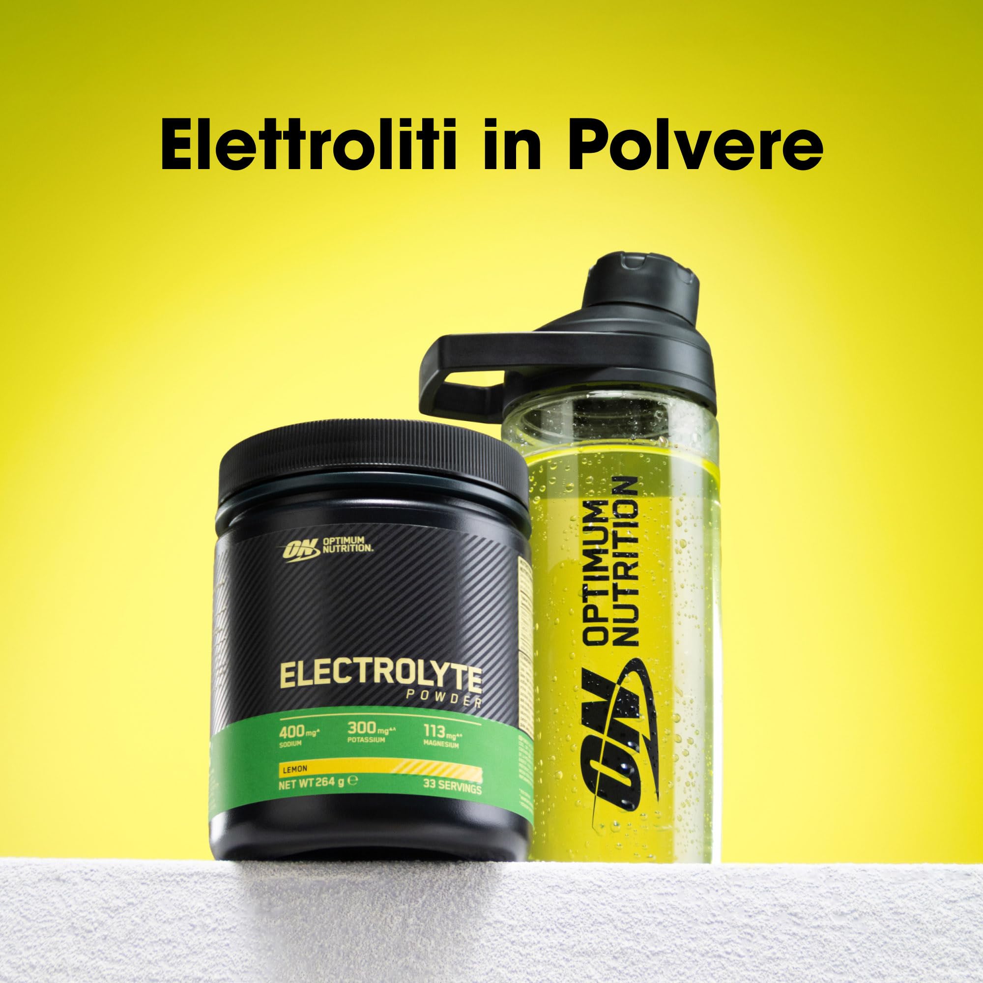 Optimum Nutrition Electrolyte Powder, Integratore di Elettroliti in Polvere, Formula Ready-to-Mix con Sodio, Magnesio e Potassio, per Workout e Allenamenti Intensi, Gusto Limone, 264 g, 33 Porzioni