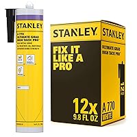 Vista 3 de Stanley A770 - Calafateo adhesivo de alta adherencia, 2 x 9.8 onzas líquidas, polímero híbrido y unión para paneles térmicos y acústicos, techos