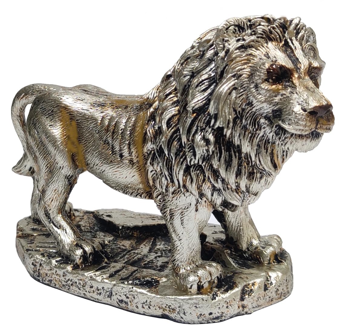 Statue en résine lion majestueux : figurine de décoration intérieure et collection 12741