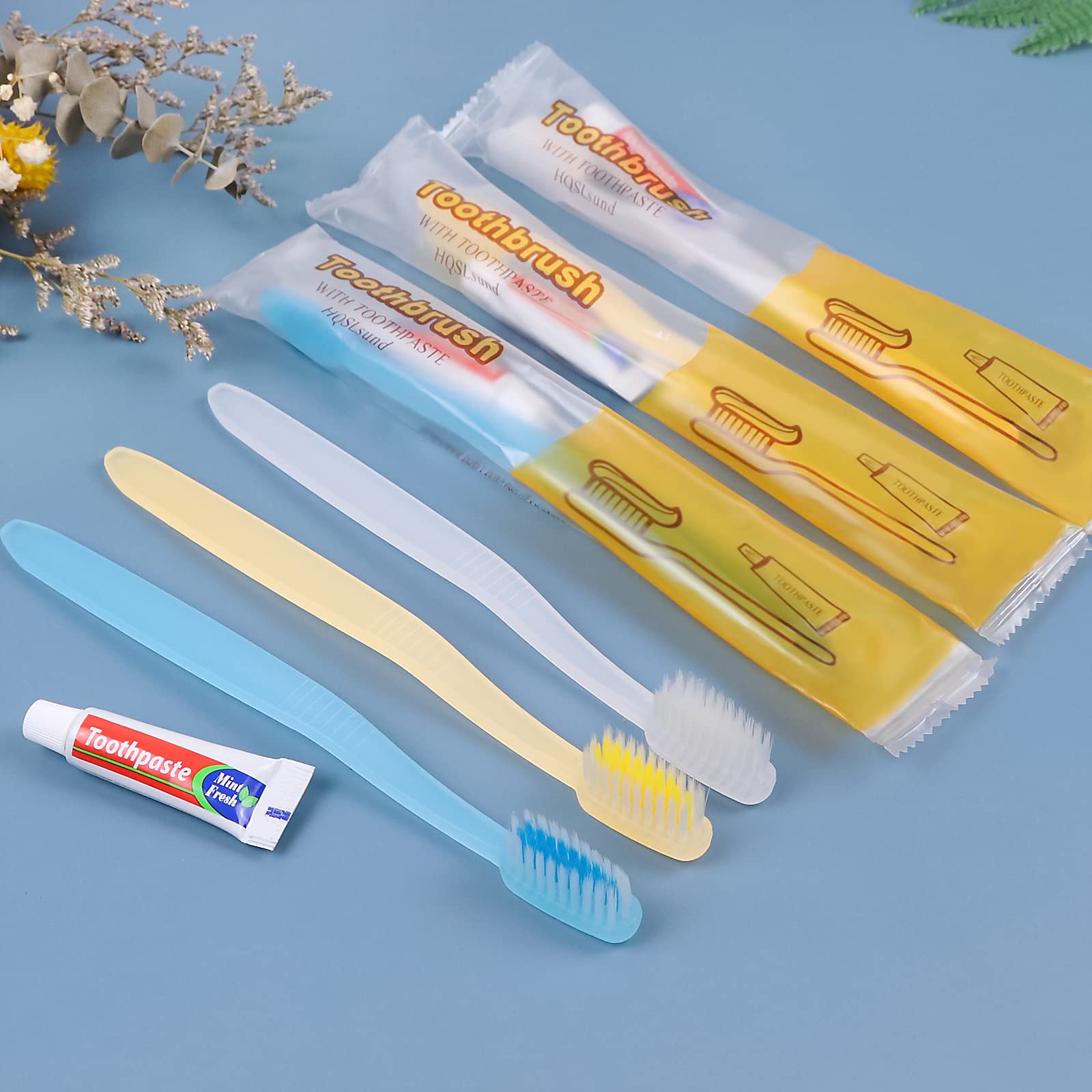 Cepillo De Dientes Desechable, 120 Cepillos De Pasta De Dientes Desechables, Empaquetados Individualmente Para El Equipo Del Baño Del Hotel, Lavado De Campamento De Viaje (120 Piezas)