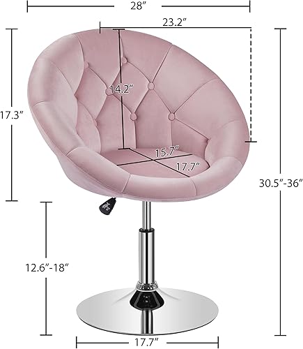 Miniatura 21 de Yaheetech Silla giratoria de tres colores Blanco,Negro -,Gris,claro,Rosado