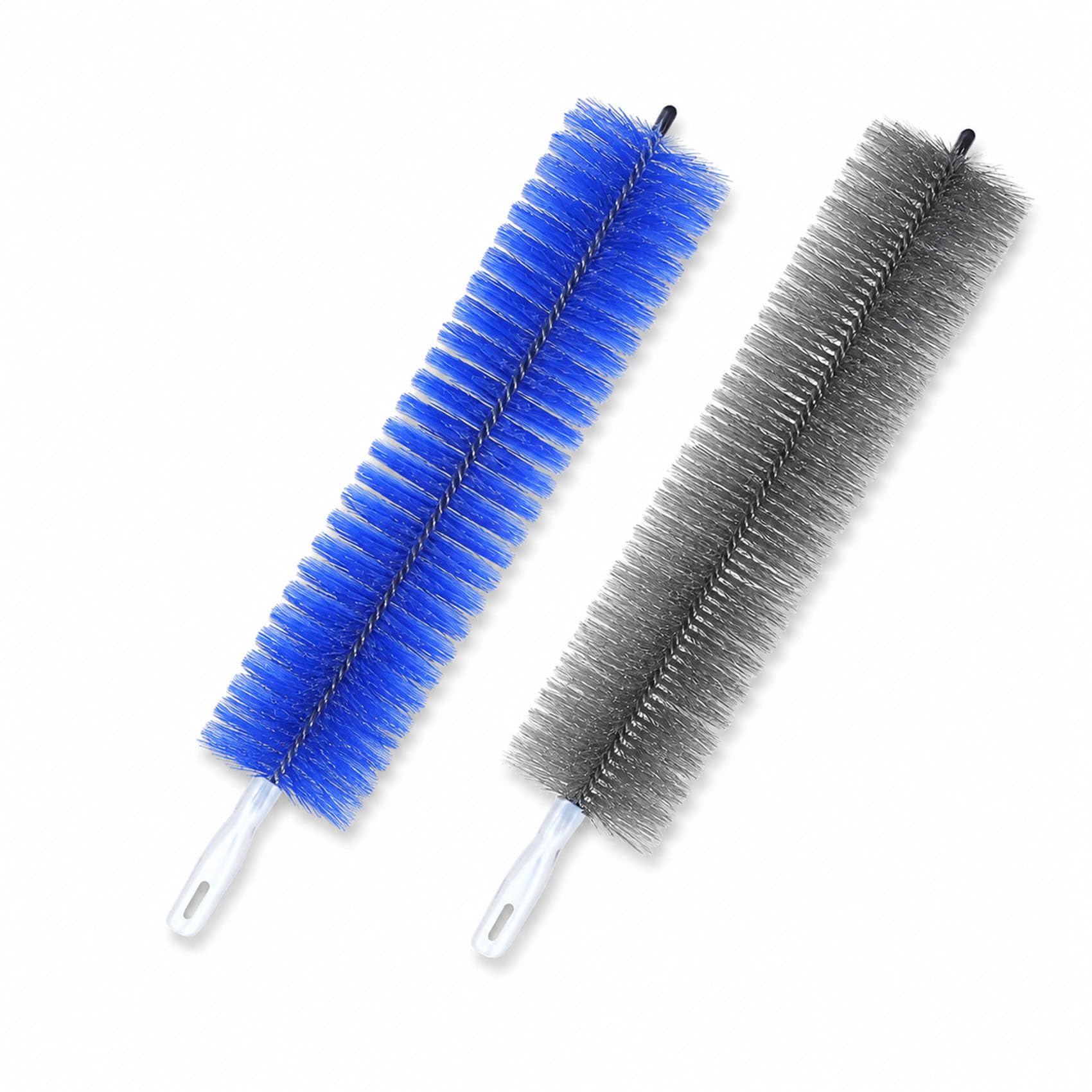 Fan Cleaning Brush, Bendable Microfiber Duster for Fan Blades, AC Vents, Blinds and Car Vents, Washable Reusable Home Cleaning Tool (Blue+Gray)