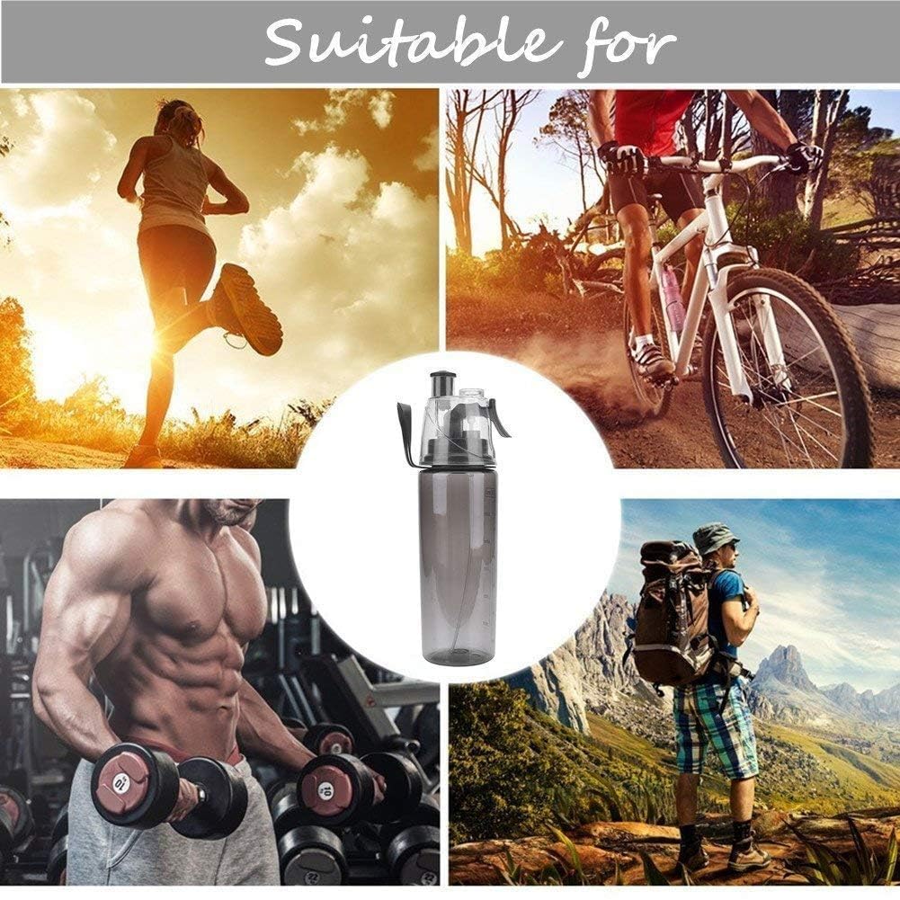 PATTAR Plastic Water Spray Bottle 2 in 1 Drink and Mist Water Bottle, Sports Spray Water Bottle Straw Outdoor Bicycle Water Spray Bottle Sippers 600 ML (Multicolor) 4