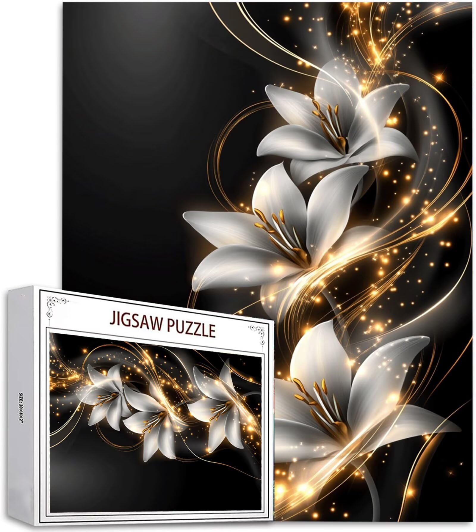 Puzzle 2000 Teile Traum Puzzle Erwachsene, Holzpuzzle für Erwachsene und Teenager, Klassische Puzzles Lilie Jigsaw Puzzles, DIY Groß Puzzelmatten 100x70cm, Wand Dekor oder Weihnachten Geschenk H-4226