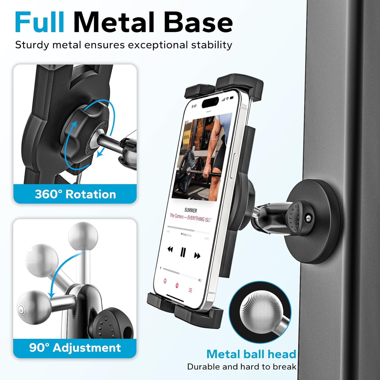 GDZN Magnetic Tablet Holder, Metal iPad Magnetic Mount for Fridge/Metal Surface/Cabinet/Whiteboard/Gym Equipment/Warehouse, Compatible with 4.7-13" iPad Pro 12.9 Air Mini, Galaxy Tab, Phone