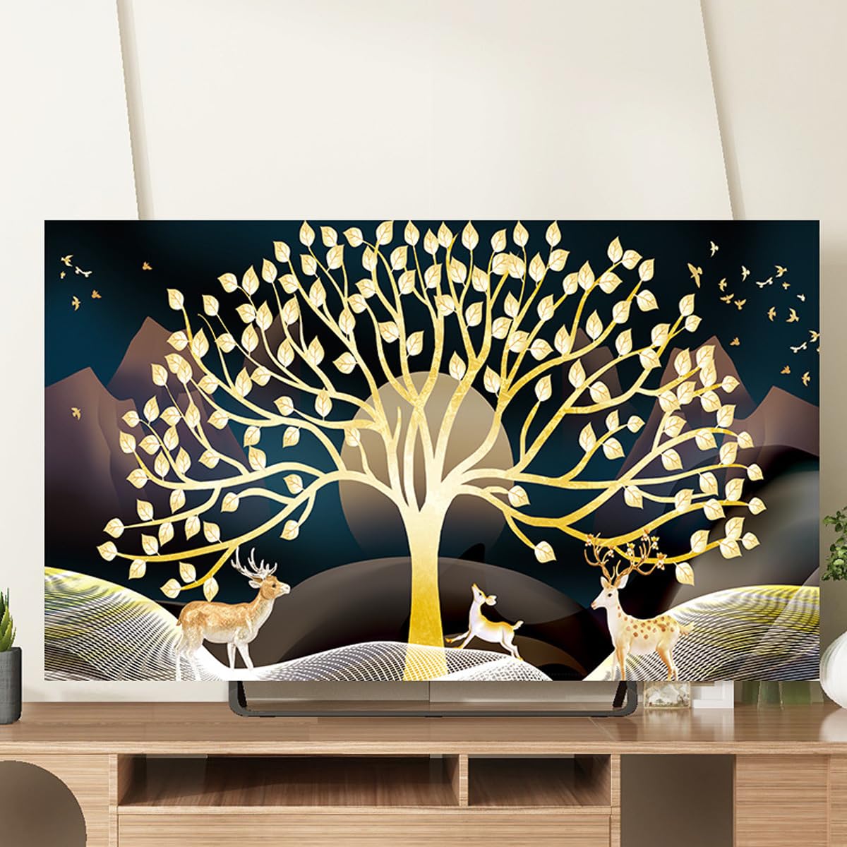 Amazon.co.jp: テレビ防塵布、テレビカバー、lcd吊り下げ30-70インチ