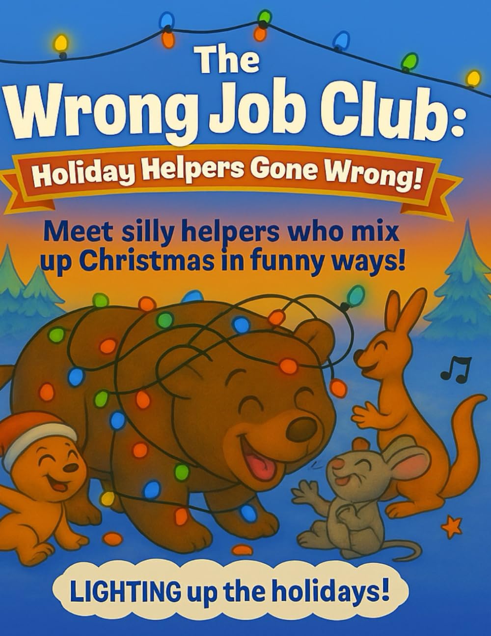 The Wrong Job Club: Holiday Helpers Gone Wrong!: A Funny Christmas Coloring Book for Ages 4-8