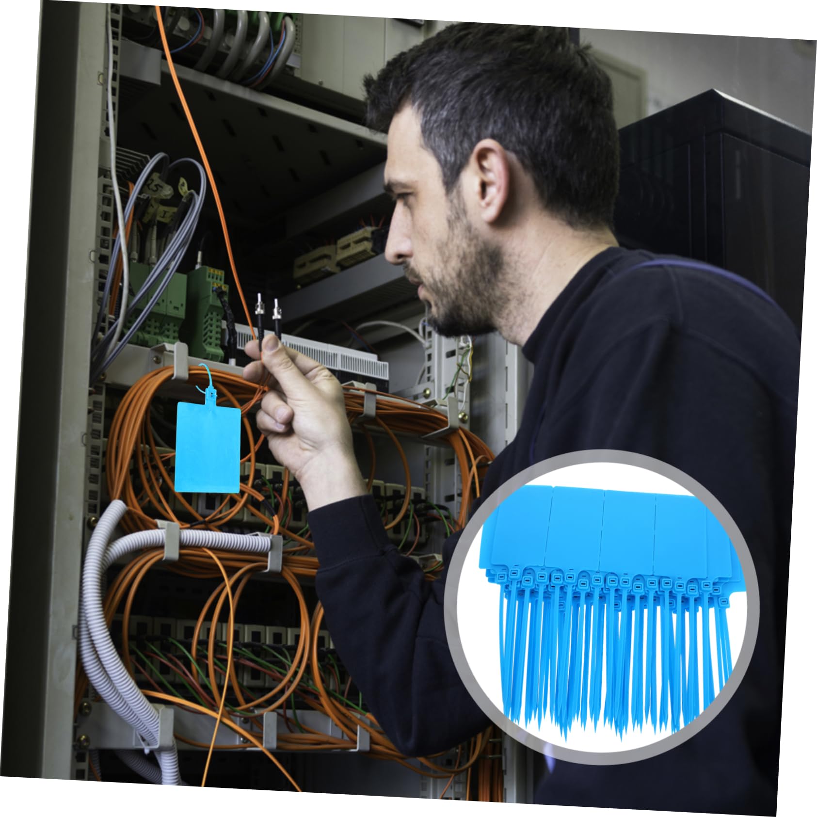 Ciieeo Blank Pendant Labels Logistics Tags 100pcs Plastic Tags for Shipping and Luggage Labeling