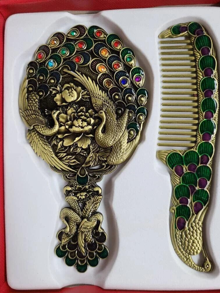 Ochun Oshun Yalorde Mirror/Espejo and Comb/Piene Santeria OSHA Santo, Gold