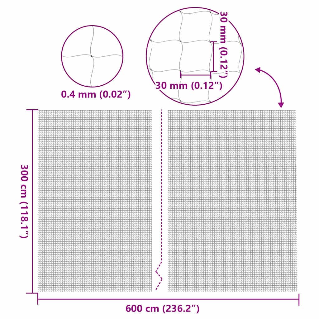 Rete per Gatti Trasparente 6x3 m in Nylon-42003056