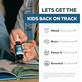 Triquetra Health Organic Kids L-Methylfolate, 5-MTHF + Methyl B12 Cofactor, Superior Form of Folate, Adjustable Dosing for All Ages, Mood, Behavior, Cognition, Organic Berry Flavor, 1 Fl Oz