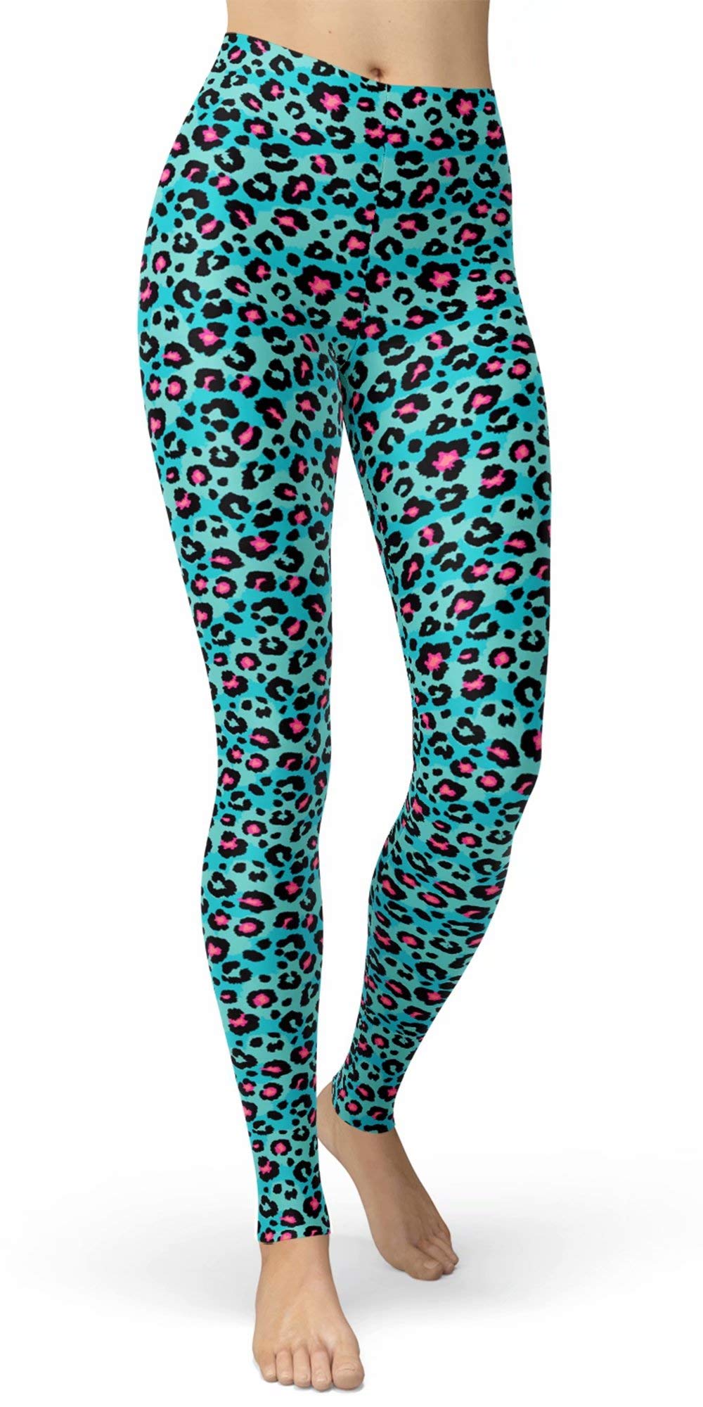 sissycosWomen's Leopard Printed Leggings Animal Skin Brushed Buttery Soft Tights
