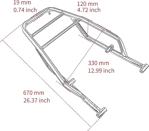 Miniatura 6 de Jiafour Soporte de equipaje para asiento trasero de motocicleta para RE Meteor 350 2021-2022