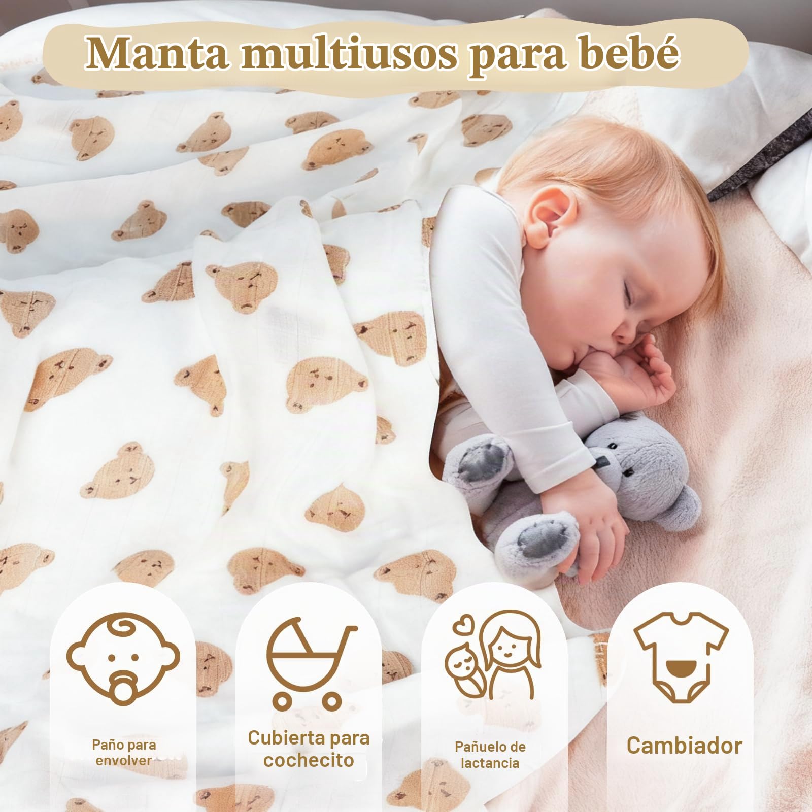 Herefun Regalo Bebe Recien Nacido, Canastilla Bebe Recien Nacido, Baby Shower Niño Niña, Bebe Regalo Set con Mameluco Bebe, Bebe Sonajero, Calcetines