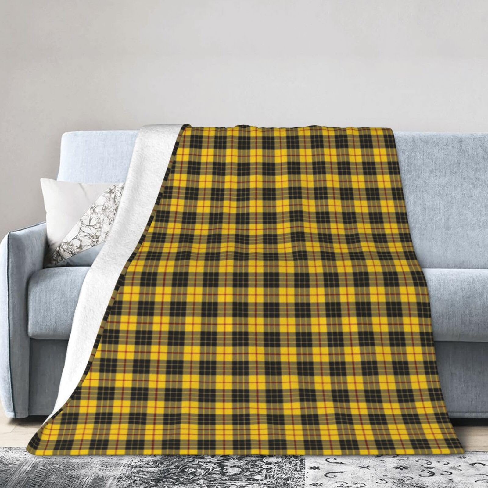ERTDFXCV Scottish Clan MacLeod Tartan Blanket 50"x40"