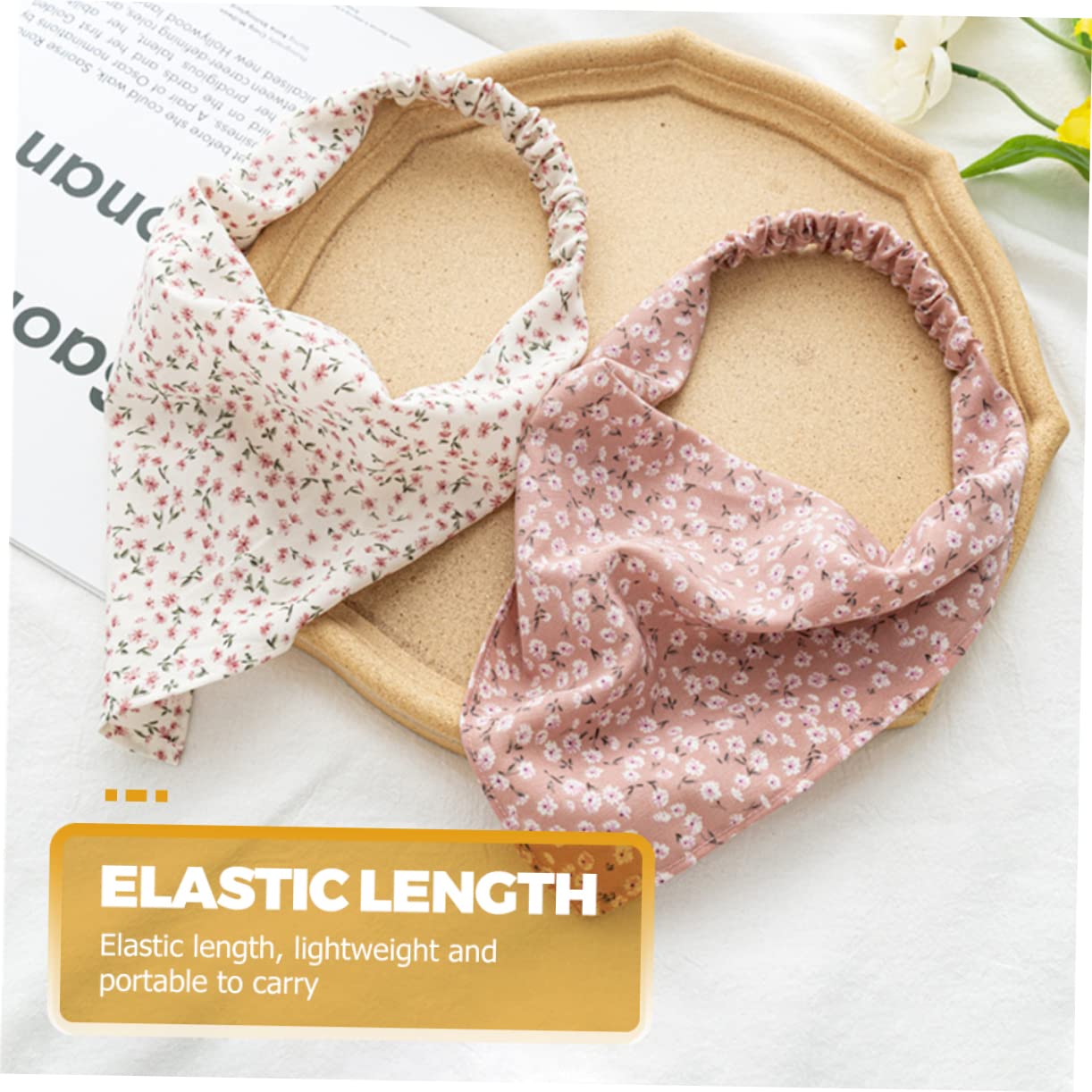 MAGICLULU Piezas Bufanda Triangular Pañuelo Para El Pelo Diademas De Niñas Lazos Para El Cabello De Niña Pañuelo De Cabeza De Gasa Pañuelos De Damas Turbante Tela De Las Mujeres Elástico