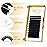 QUEWEL Easy Fan Lash Extensions 0.07mm C Curl Eyelash Extensions 12mm Single Lash Trays Matte Black Ultra Lightweight C CC D DD Curl Volume Lashes Self Fanning Lashes (0.07C 12mm)