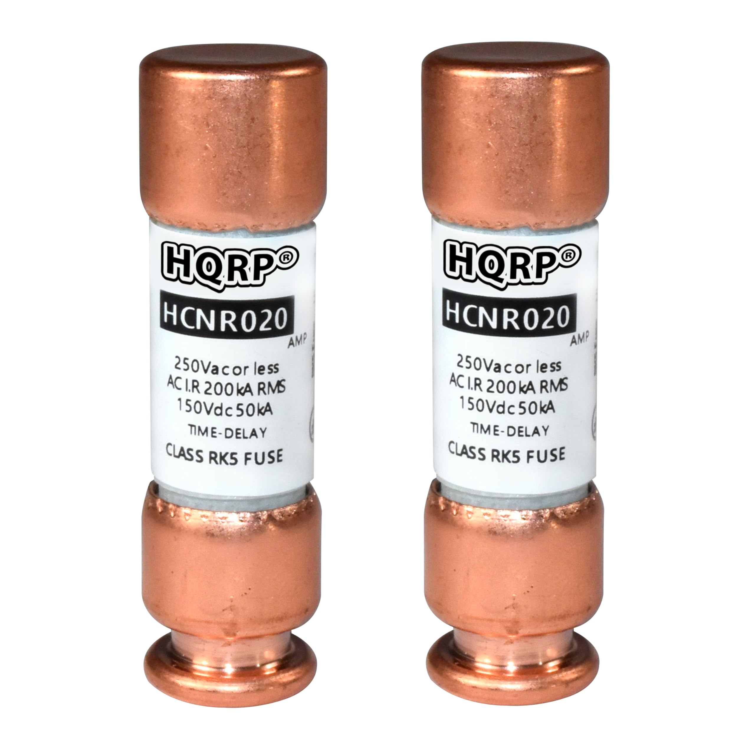 HQRP 2-Pack HCNR020 20 Amp 250V Dual Element Time-Delay Fuse, Class RK5 Replacement for Bussmann BP/FRN-R-20, Edison ECNR20, Littelfuse FLNR020.T
