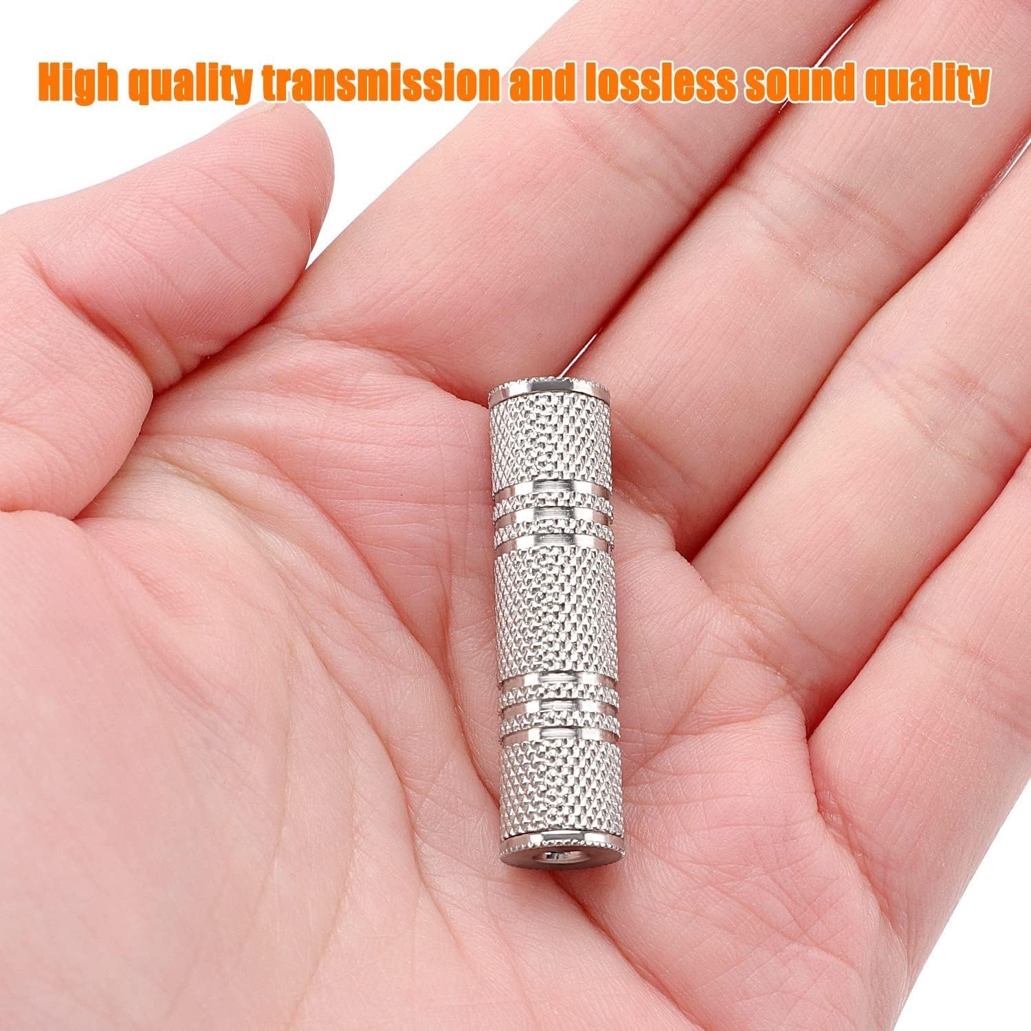 TECHZOCO Adattatore Audio Stereo Giunto Jack 3.5 Femmina a Femmina, Estensore Cavo Auricolari, 3,5 mm to 3,5 mm