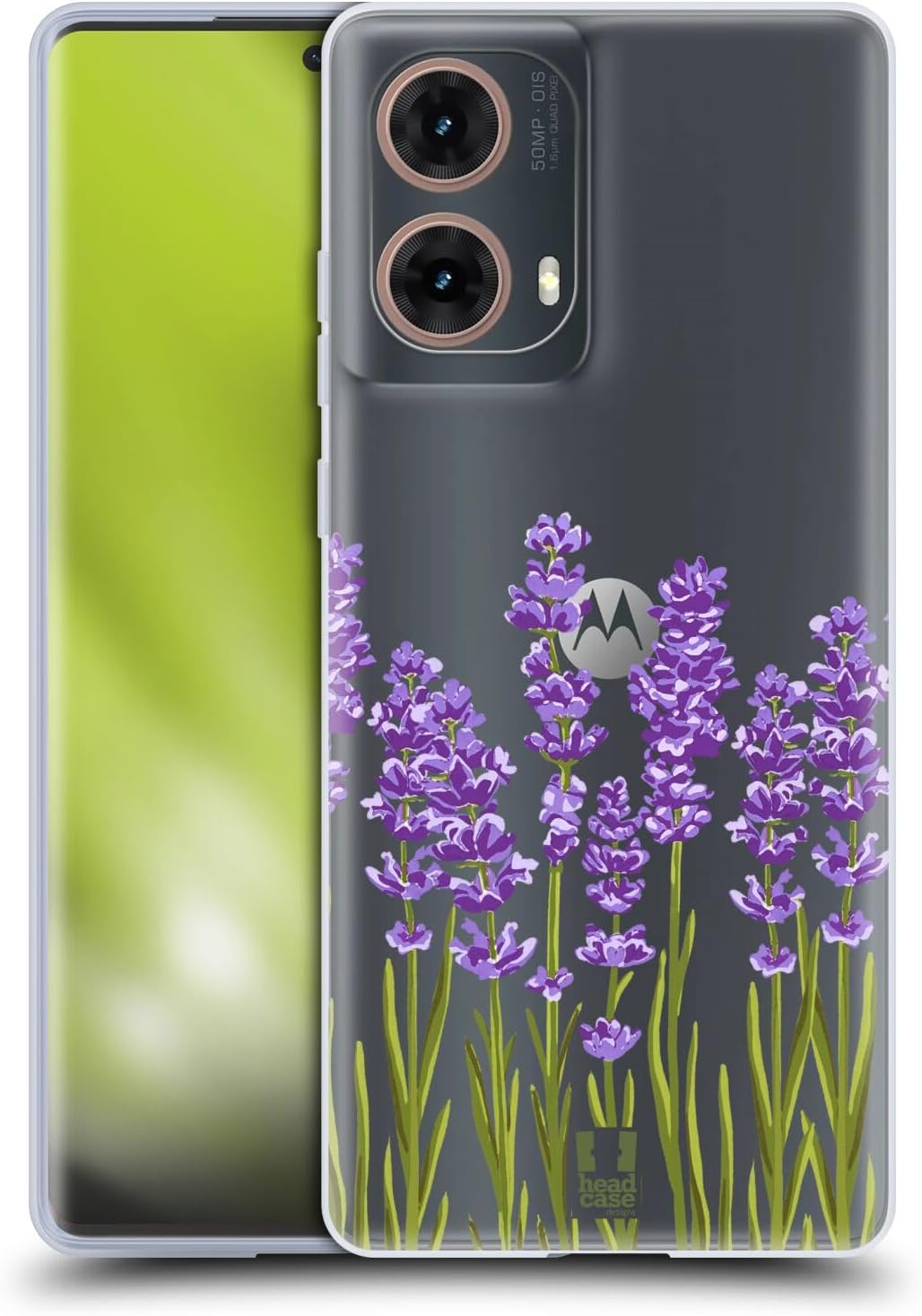 Head Case Designs Sterling Silver Roses and Wildflowers Soft Gel Case Compatible with Motorola Moto G85