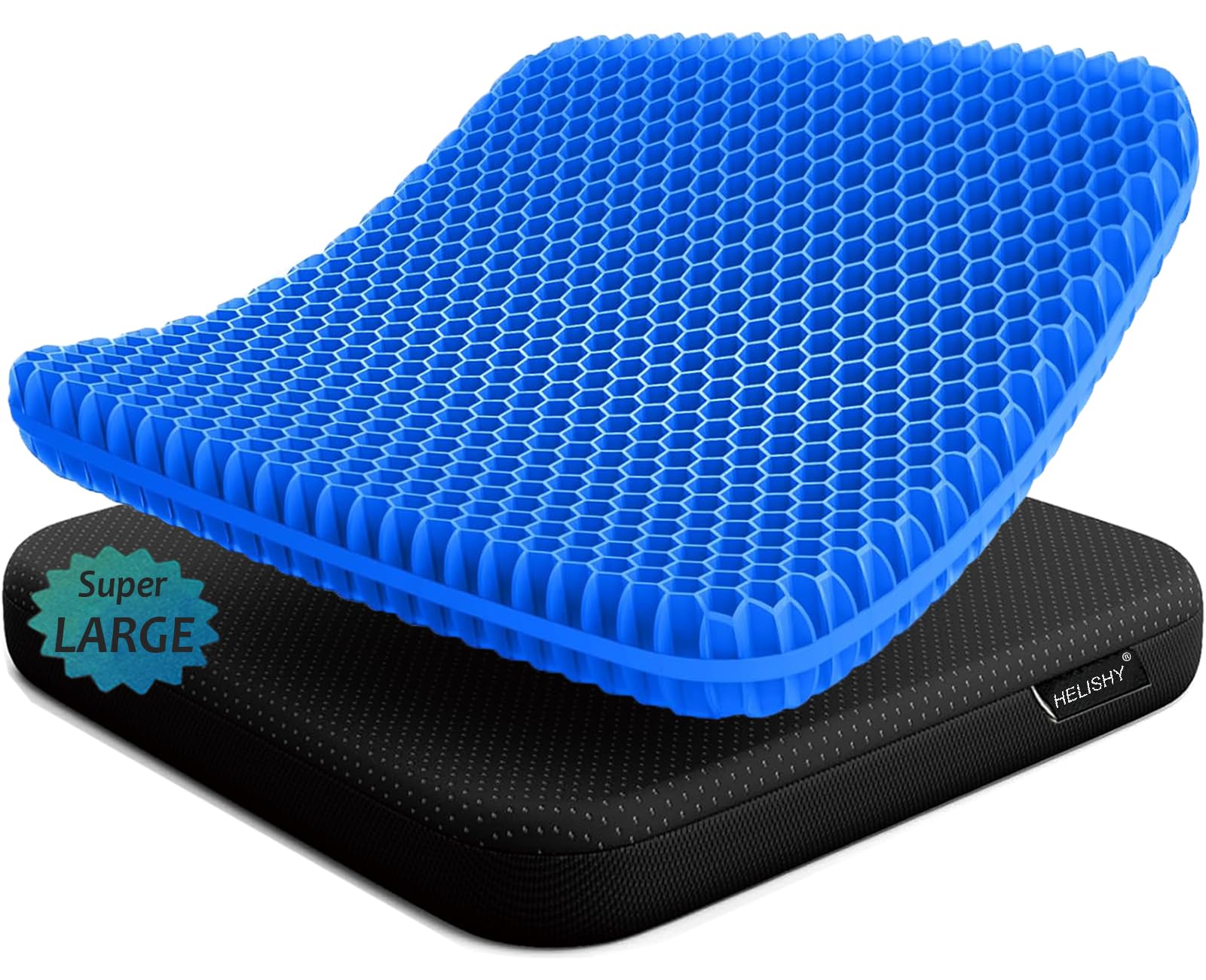 Angerico Cuscino per seduta in gel, per stare seduti tutto il giorno, per schiena, sciatica, coccige e coccige, cuscino ergonomico per sedie da ufficio, seggiolino auto, sedia da gioco (cuscino in