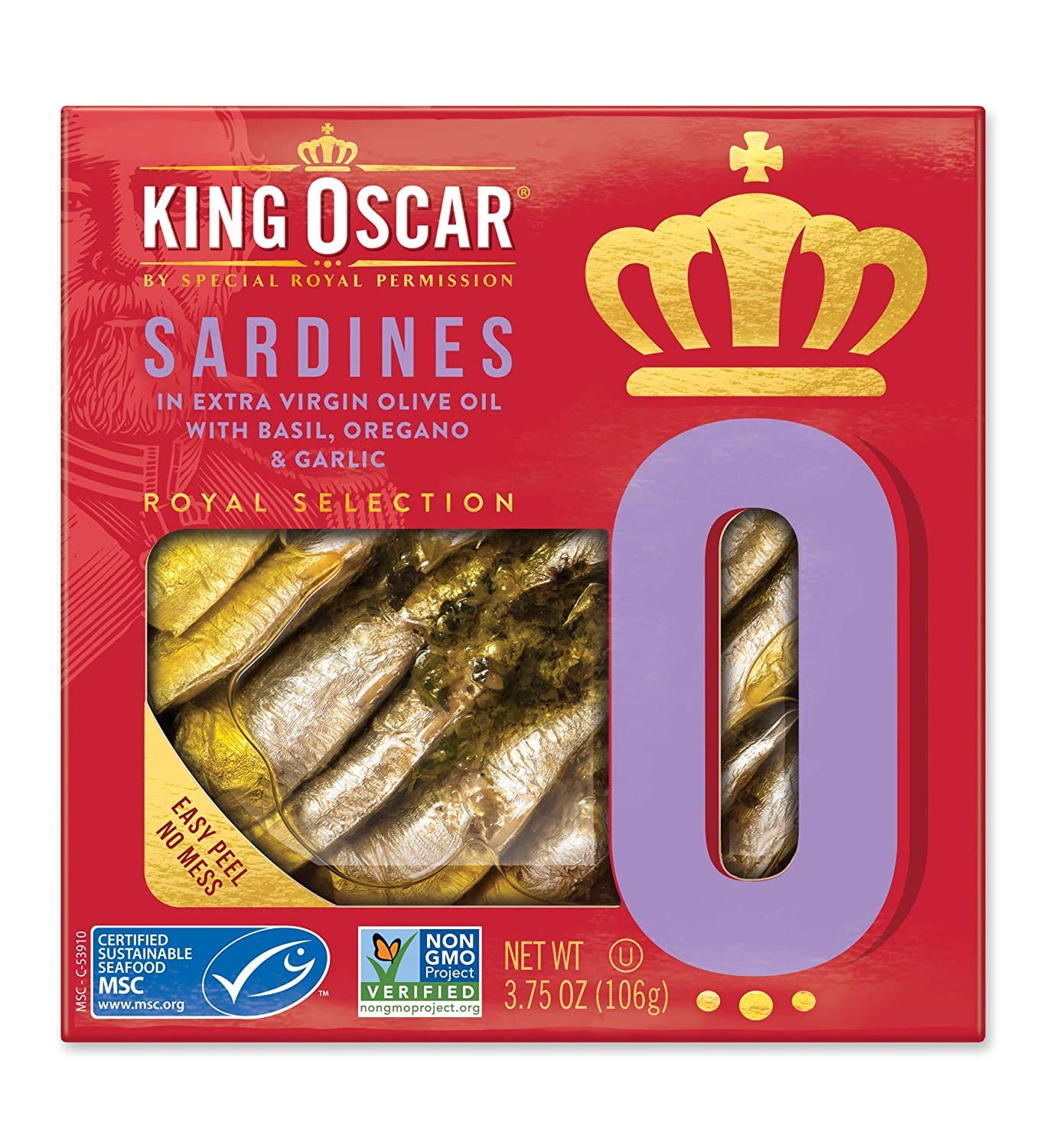 Buy King ORoyal Selection Sardines In Extra Virgin Olive Oil, Basil