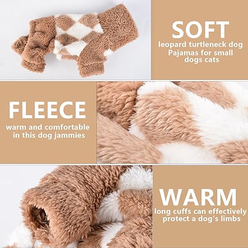 Miniatura 6 de Ropa de Chihuahua - Suéteres para perros pequeños, hembras y niños, pijamas cálidas para perros, chihuahua, Yorkie, ropa cálida de forro polar para