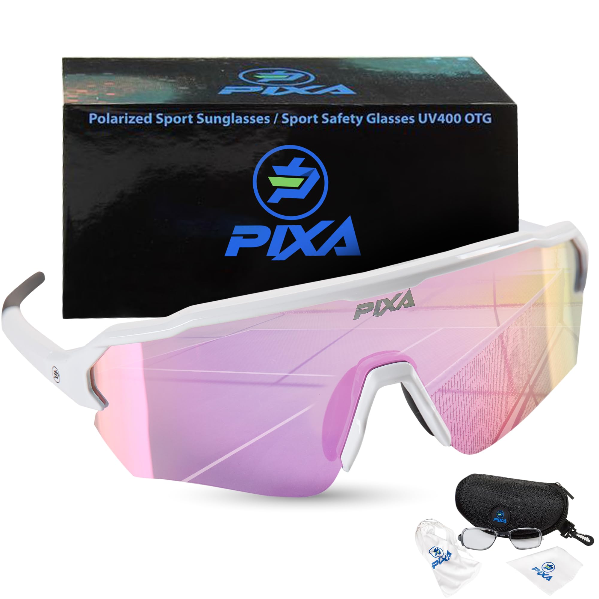 UV400 Polarized Sport Sunglasses EVA Hard Case