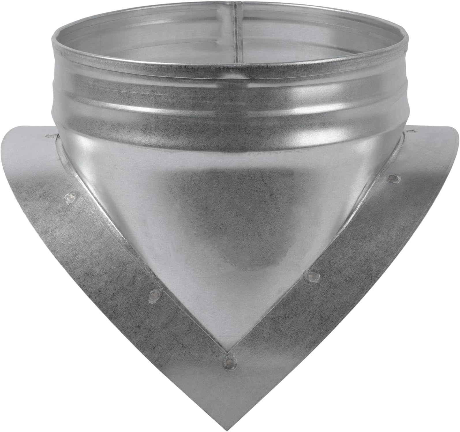 Round Saddle Take Off for 6'' Inch Duct - 6'' Outlet Branch Extension - 90 Degree Splitter - Vent Duct Transition - Round Easy-Fit Galvanized Steel HVAC Takeoff Ducting