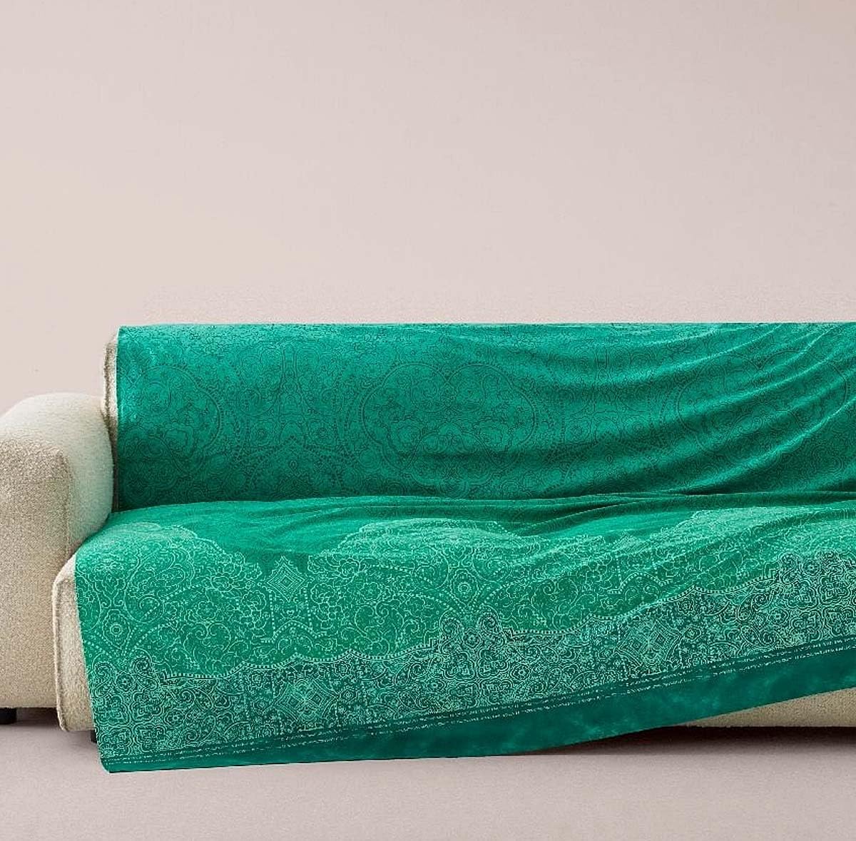 Bassetti Granfoulard - Tela decorativa para sofá, de algodón, cubretodo, varios usos (colcha, picnic, cortina, cubremesa) (180 x 270 cm (Dolceacqua Verde)