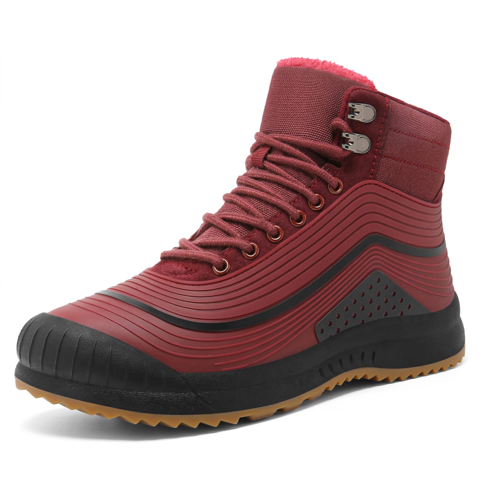 ulogu Botas de nieve para hombres y mujeres, botines aislados impermeables con forro de piel, antideslizantes, ligeros, zapatos de invierno