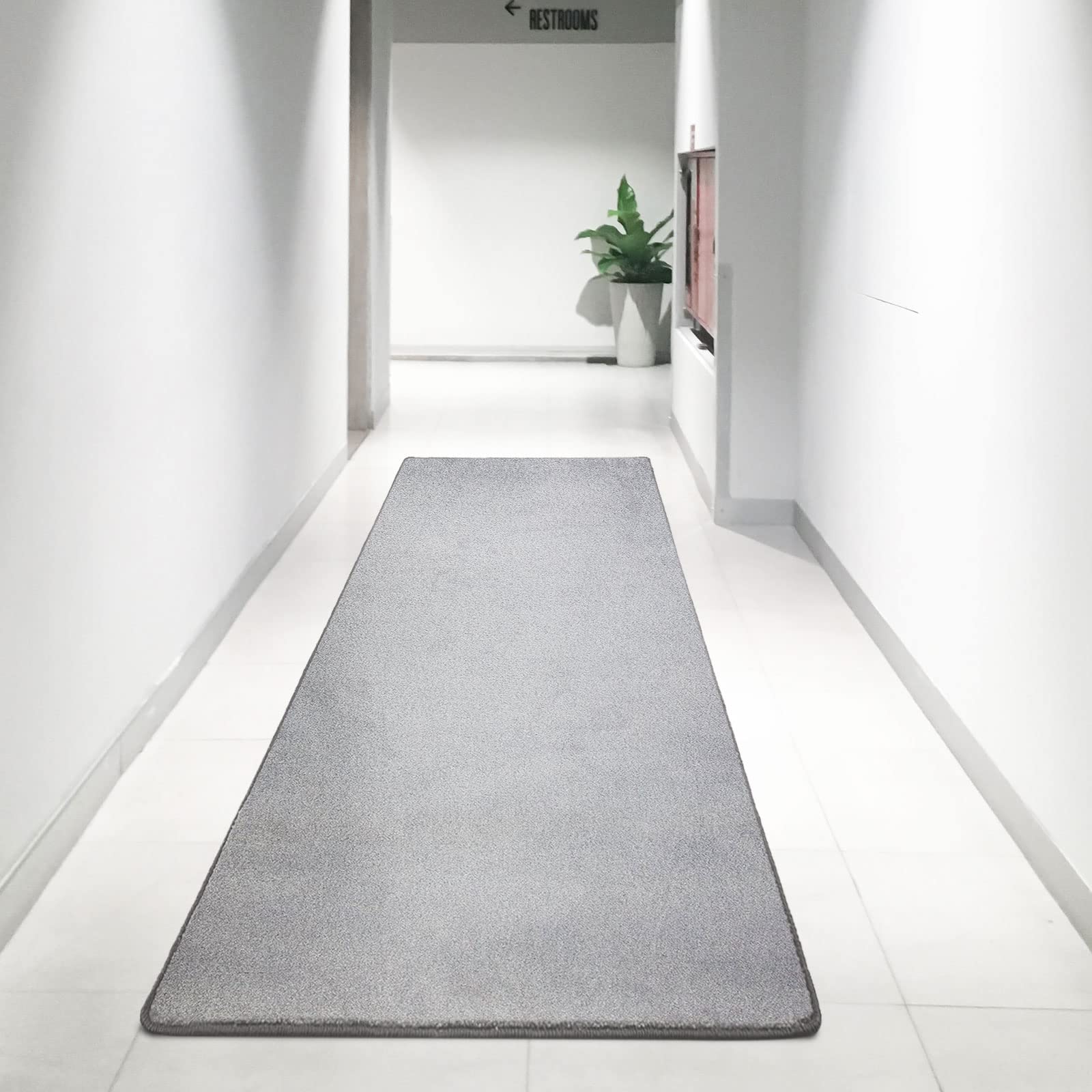 Casa pura Tapis de couloir Sundae au mètre Tapis de couloir, cuisine, etc. Tapis de couloir, couloir, cuisine, etc., Polypropylène, argenté, Teppich Läufer 80x300 cm