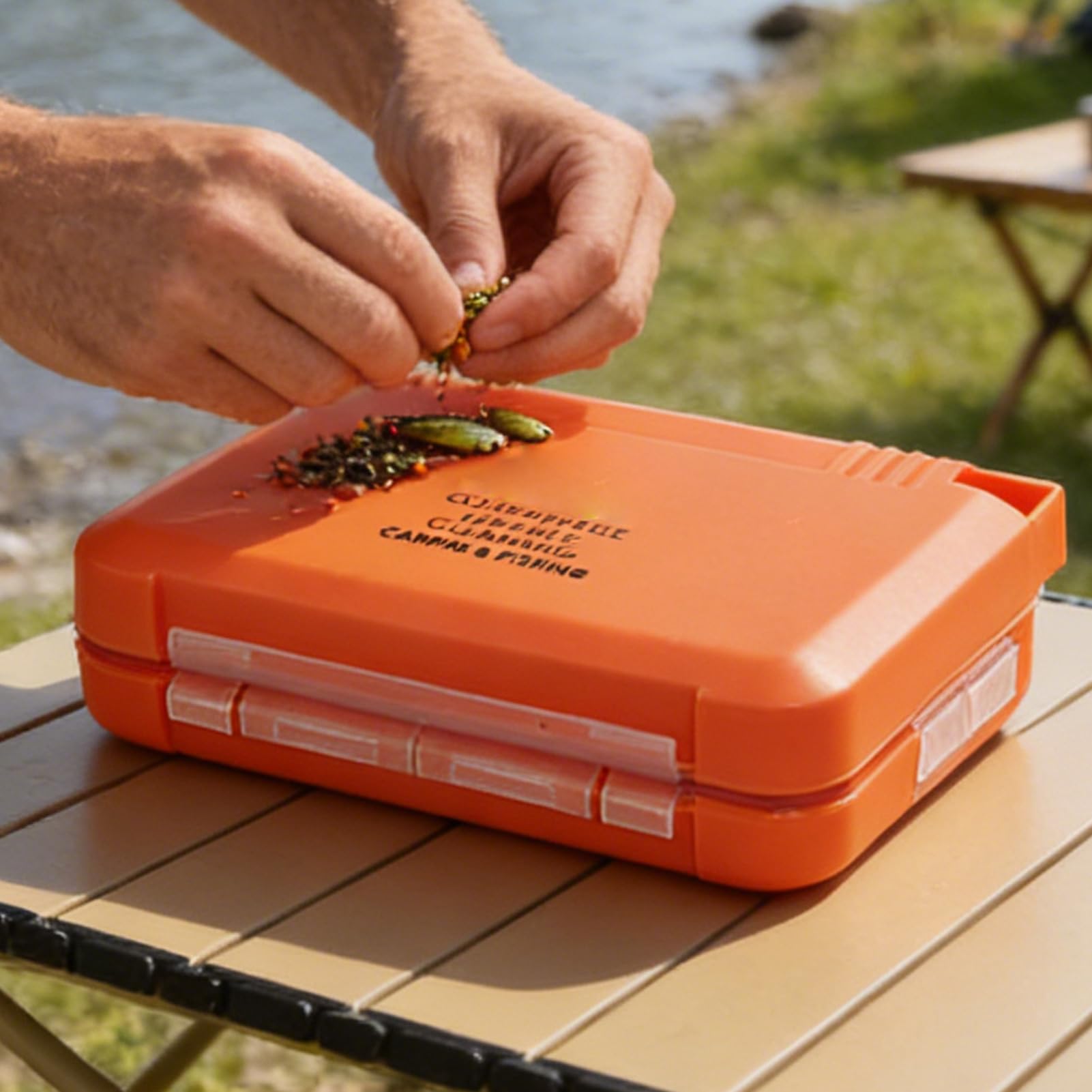 Porta Esche Organizer Contenitori Piccoli a Doppio Strato | Organizzatore per e Attrezzi da Pesca per ami jig attrezzi gioielli perline orecchini esterno acqua salata e acqua