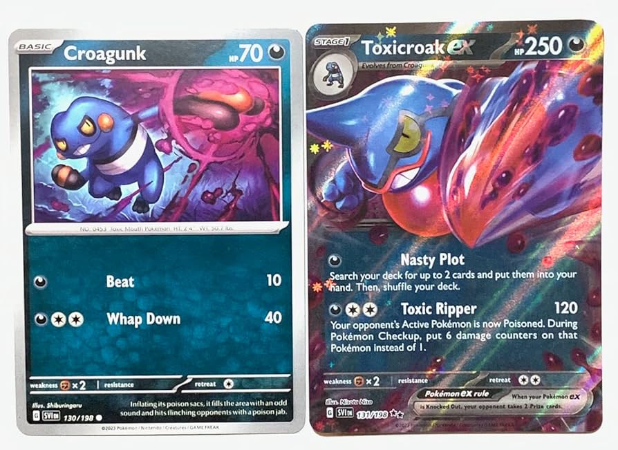 Toxicroak EX ドグロック　ポケモンカード Toxicroak ex SR 095/078 SV1S Scarlet ex - Pokemon Card