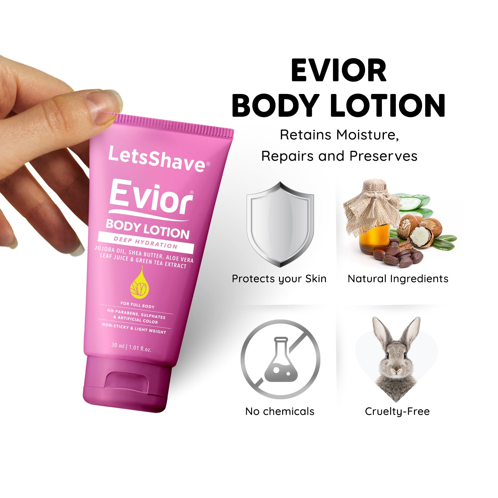 LetsShave Evior Women Face Razor (1) + Bikni Razor (1) + Whipped Shave Cream + Evior Body Lotion 30ml| Razor for Sensitive Areas of Women | Facial Hair Removal 1