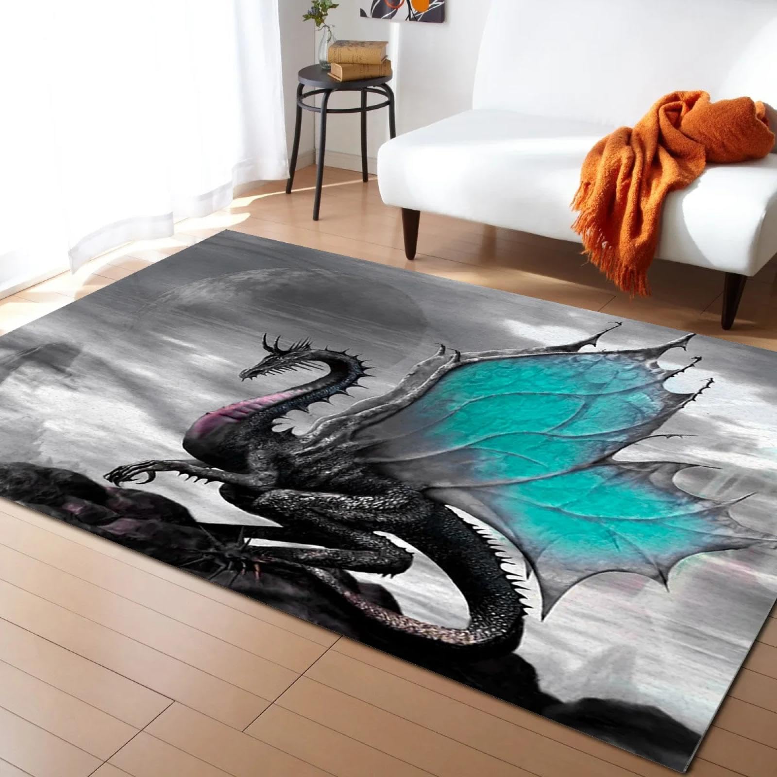 Tapis 3D Dragon antidérapant et doux pour sécuriser l'aire de jeu des enfants