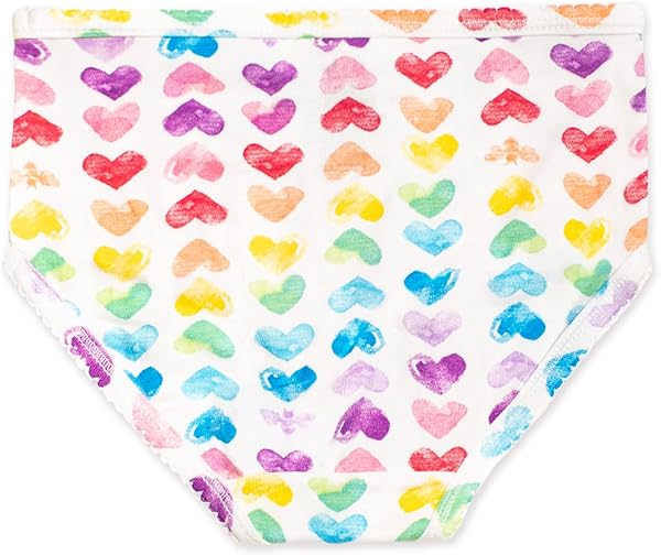 Burt's Bees Baby Burt's Bees Baby Toddler Girls' Underwear Set of 5 - Solids, Stripes,Prints, Tag-Free in use