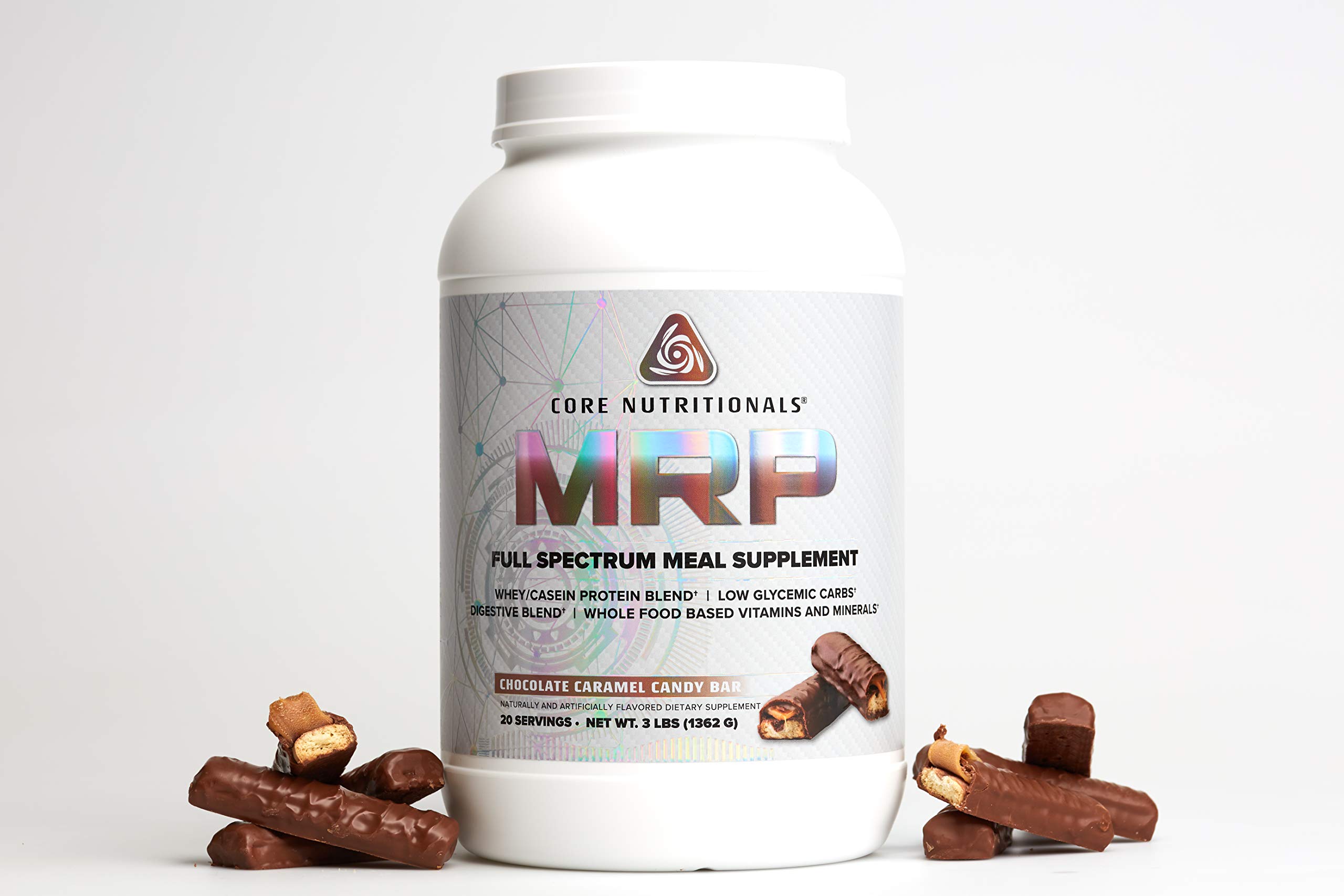 Core NutritionalsMRP Full Spectrum Meal Replacement | Whey Protein Blend + Low Glycemic Carb Blend | 27g Protein | 3 Pound (Chocolate Caramel Candy Bar)