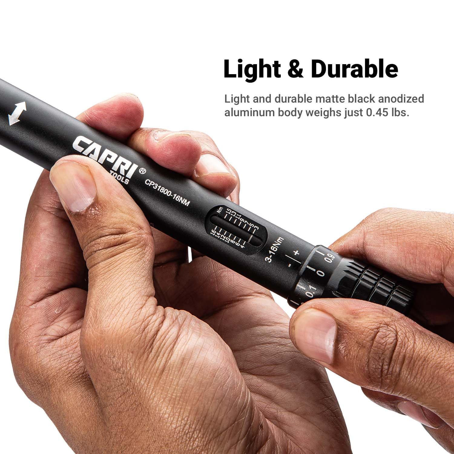 Outil Capri 1/4" (0,6 cm), mini clé dynamométrique dans le kit, 3,4-15,8 Nm