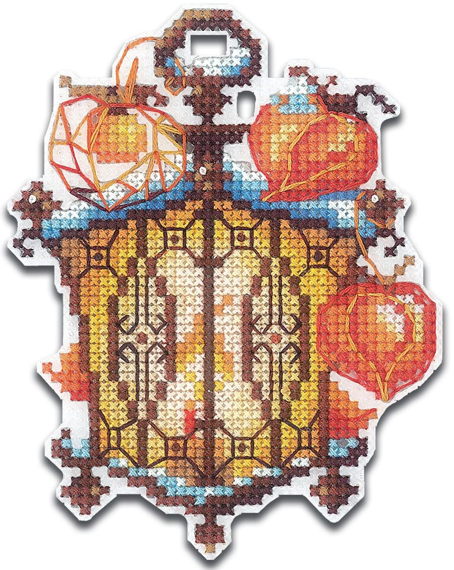 Andriana Cross Stitch Embroidery Kits for Adults Home Decor - Lights. Physalis 8×10.5cm/3,15"×4,13" 14 Count