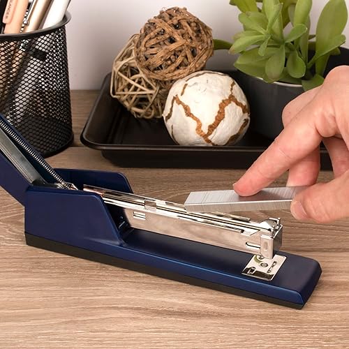 Miniatura 9 de Swingline Engrapadora, capacidad para 30 hojas, grapadora clásica 747, sin atascos, metal, azul rey (74724)