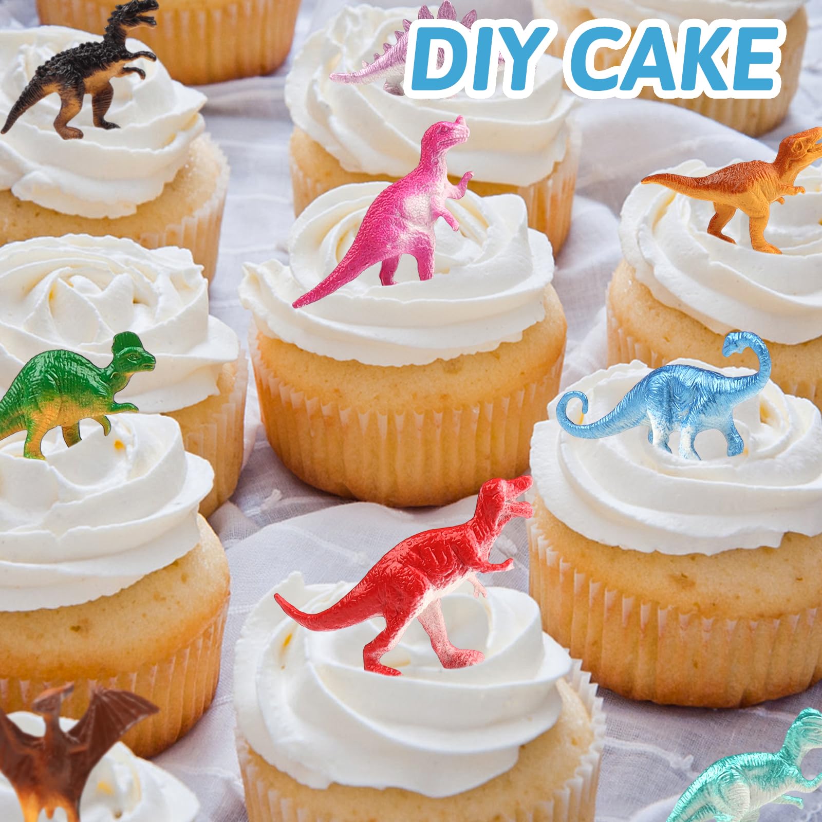 Zestaw 78 figurek dinozaurów, małe figurki dinozaurów, mini dinozaury, tworzywo sztuczne, zabawka edukacyjna dla chłopców i dziewczynek, prezent na urodziny dziecka